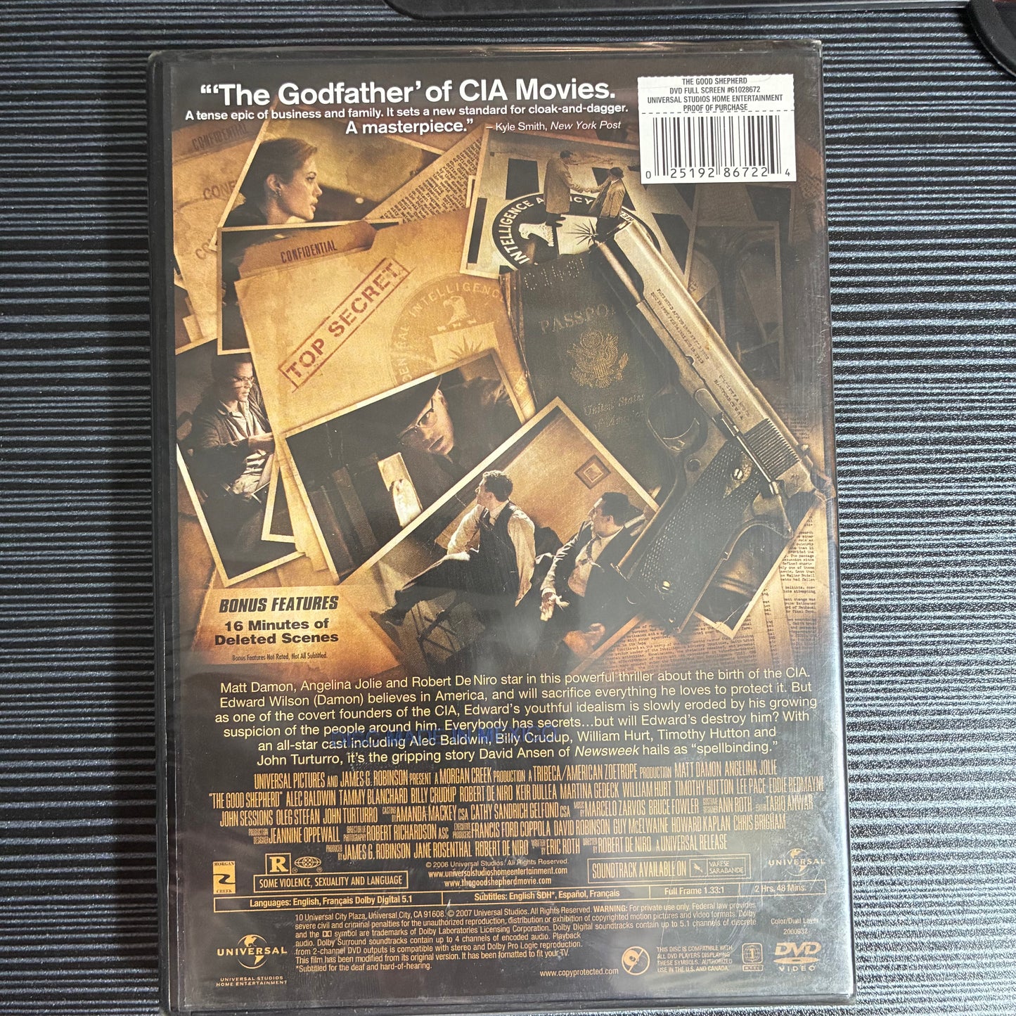 THE GOOD SHEPHERD DVD FULL SCREEN EDITION MATT DAMON ANGELINA JOLIE (2007)