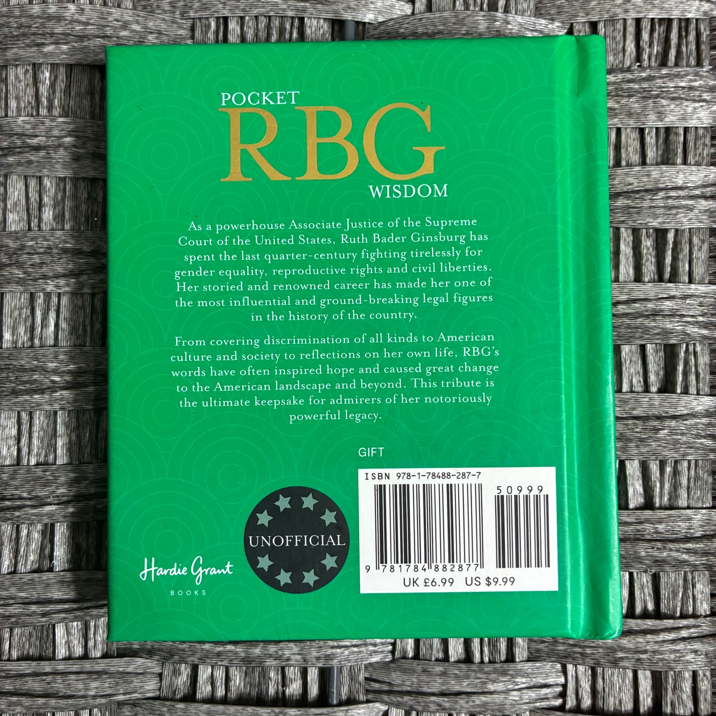 POCKET RBG WIDSOM SUPREME QUOTES AND INSPIRED MUSINGS - PRE OWNED LIKE NEW
