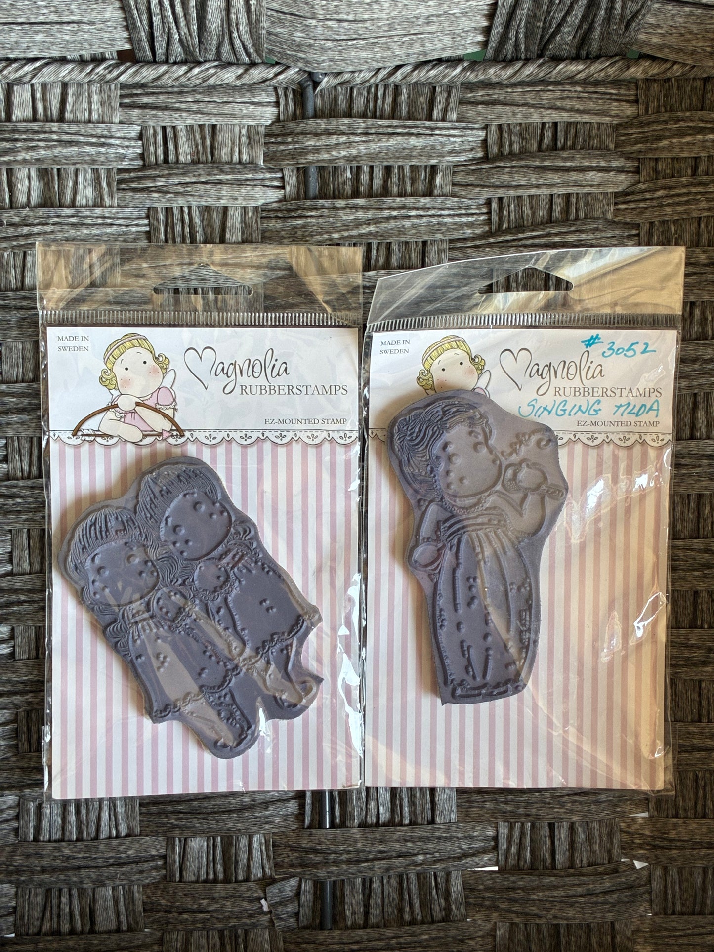 MAGNOLIA RUBBER STAMPS EZ MOUNTED STAMPS 2PACK