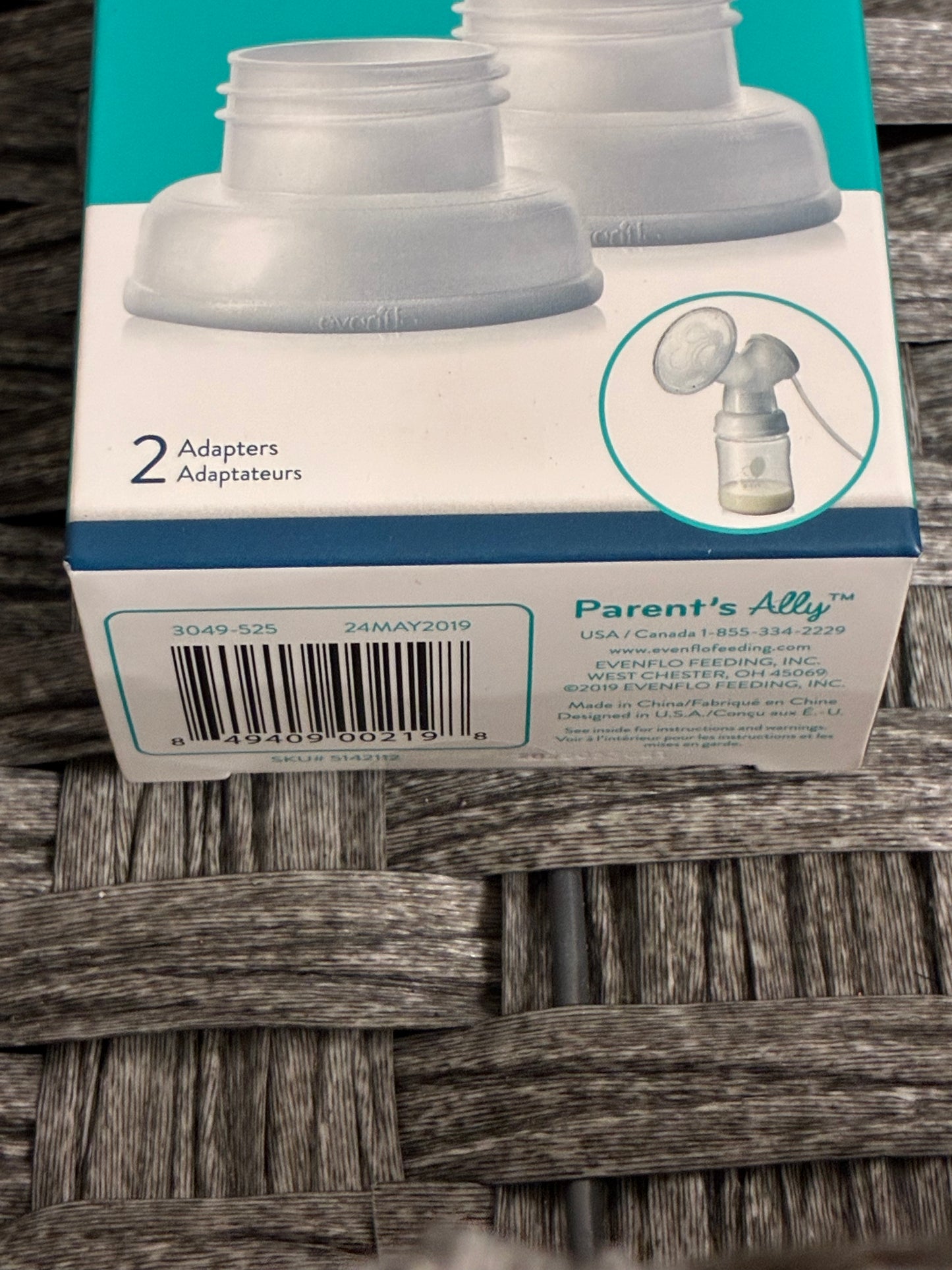 EVENFLO BALANCE PUMP ADAPTER TO WIDE NECK BOTTLE 3x 2CT PACKS