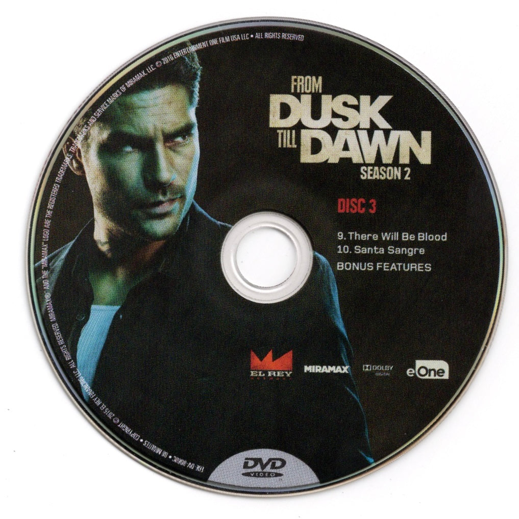 FROM DUSK TILL DAWN SEASON 2 DISC 3 (DVD) - DISC ONLY
