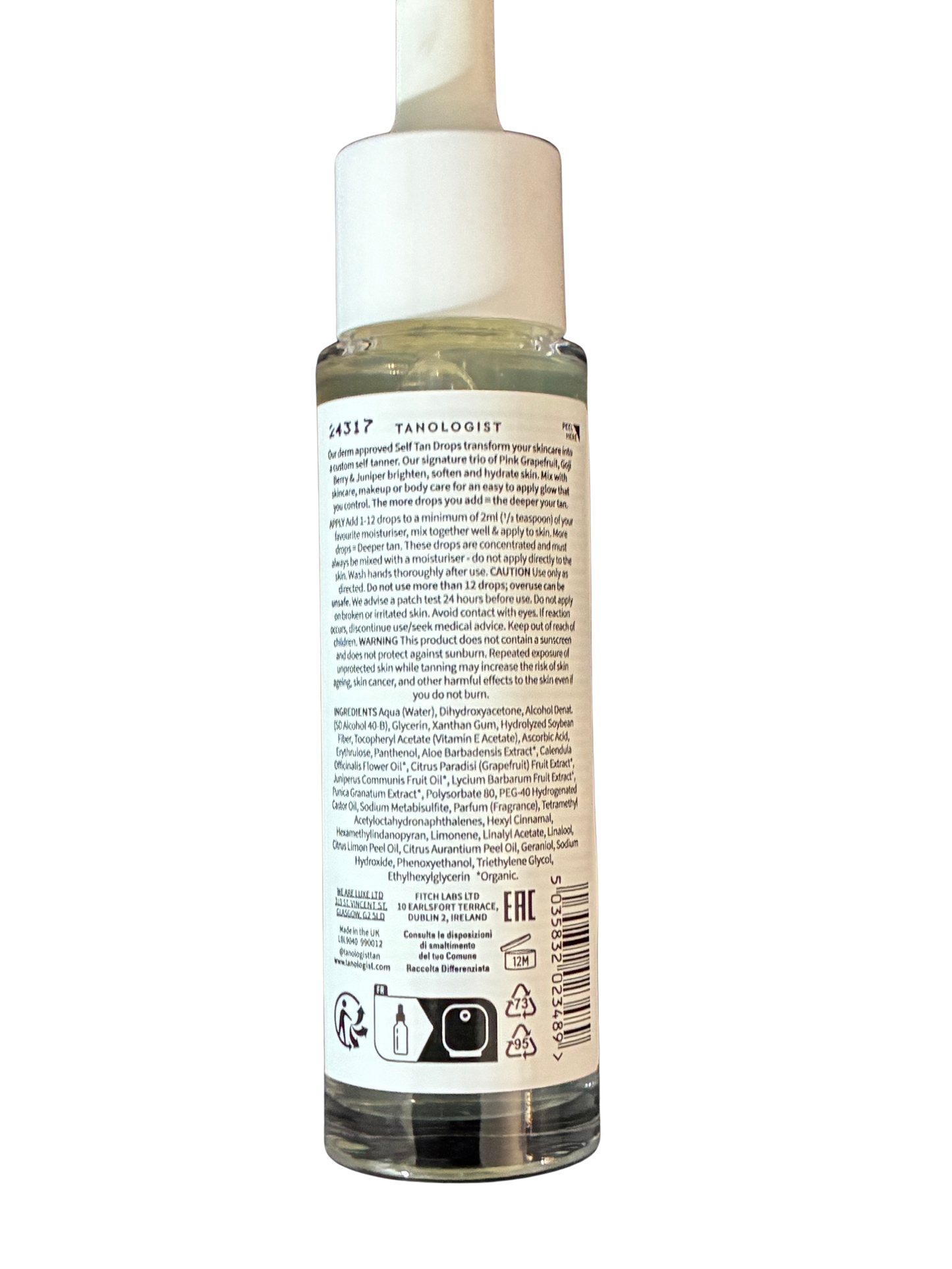 Tanologist Dark Self Tan Face & Body Drops for All Skin Types 1.01 Oz | Lot Of 2