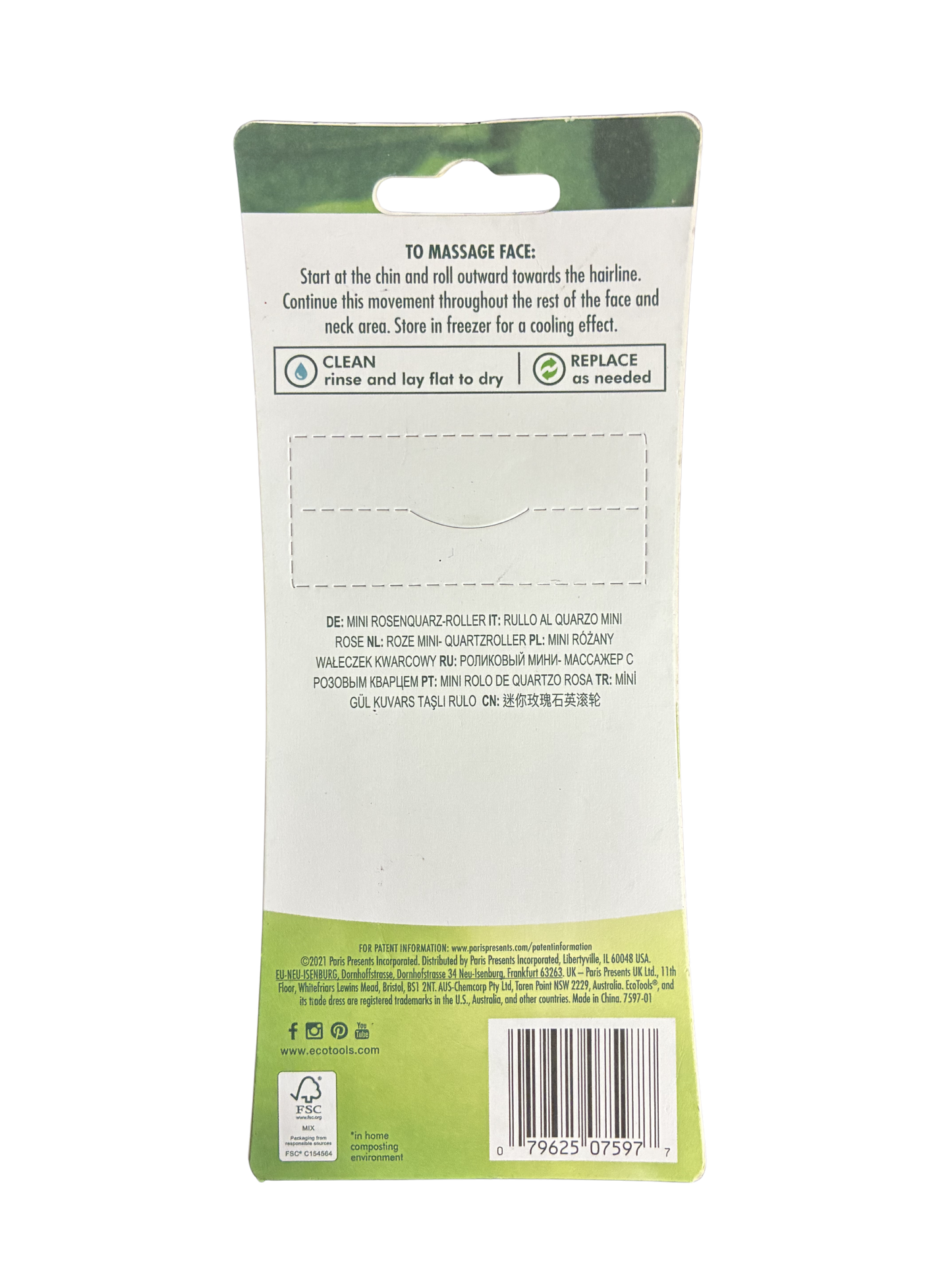 ECO TOOLS ROSE QUARTZ FACIAL ROLLER