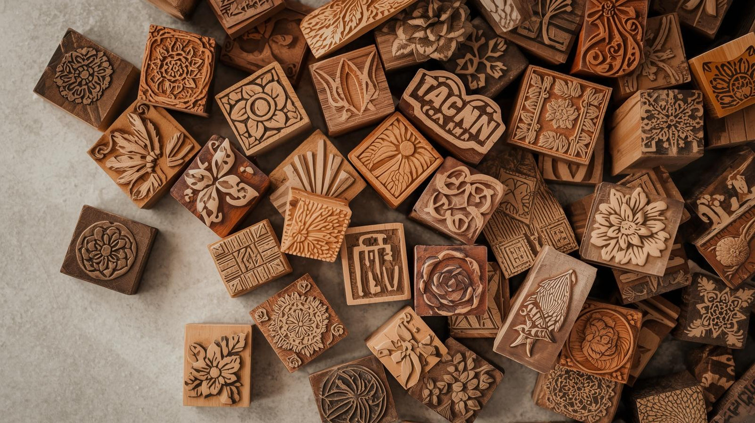 WOOD MOUNTED RUBBER STAMPS