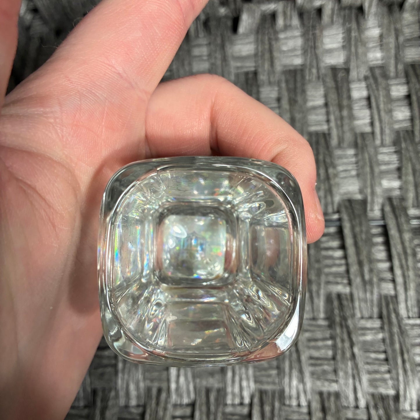 DALLAS COWBOYS SQUARE SHOT GLASS NFL OFFICIALLY LICENSED PRE OWNED GREAT COND.