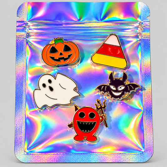 5PC HALLOWEEN PINS - CHOOSE YOUR PACK