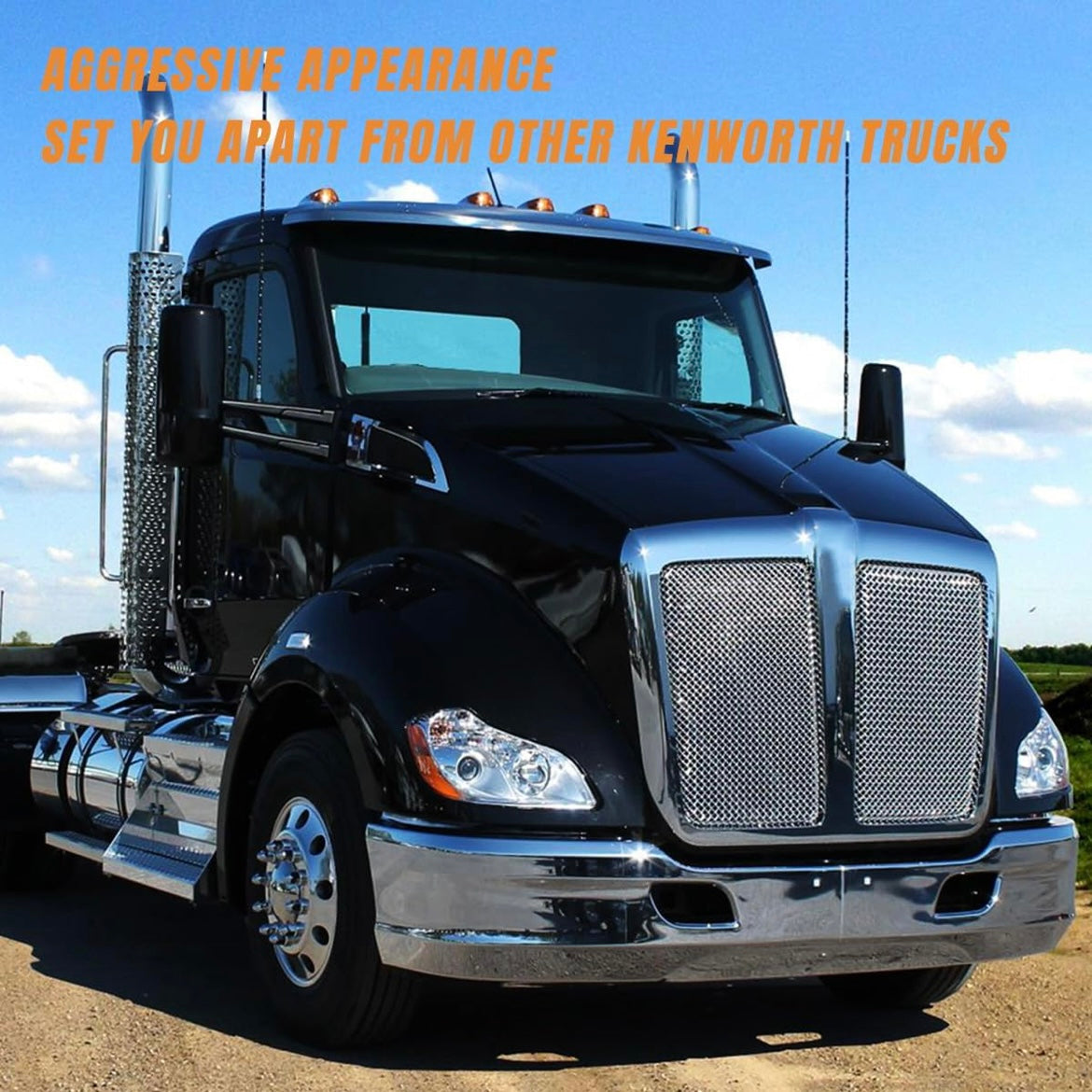 RIGHT PASSENGER SIDE HEADLIGHT ASSEMBLY CHROME FOR KENWORTH T680 2013-2021