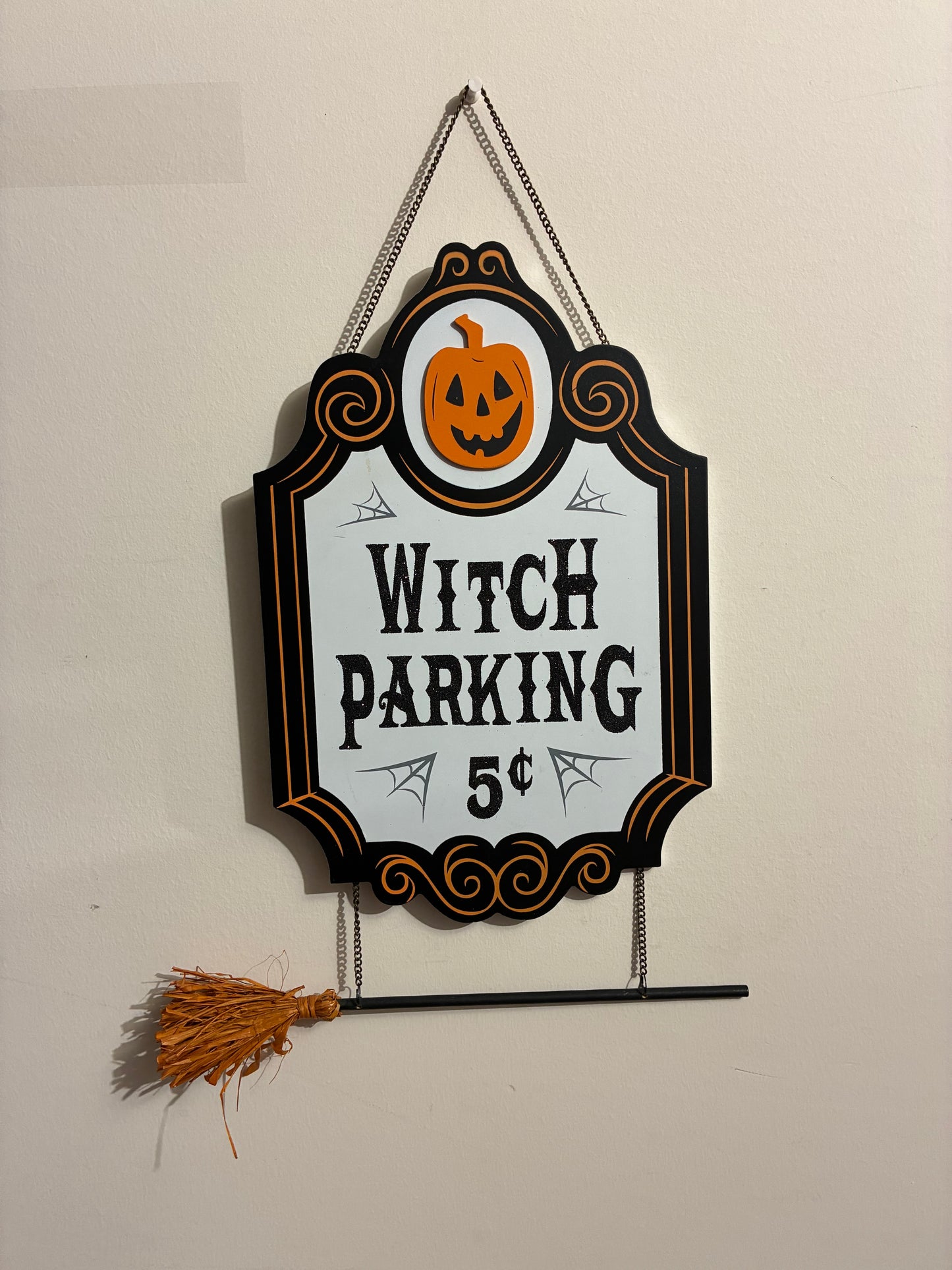 TARGET WITCH PARKING 5 CENTS DECOR NWT APPROX. 20”