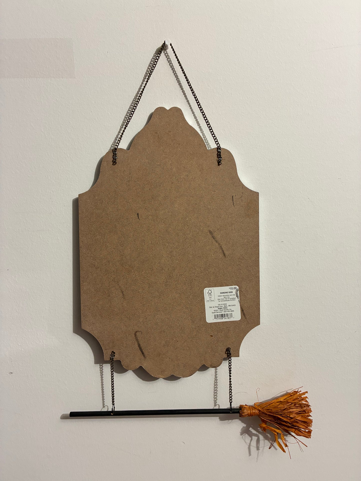 TARGET WITCH PARKING 5 CENTS DECOR NWT APPROX. 20”