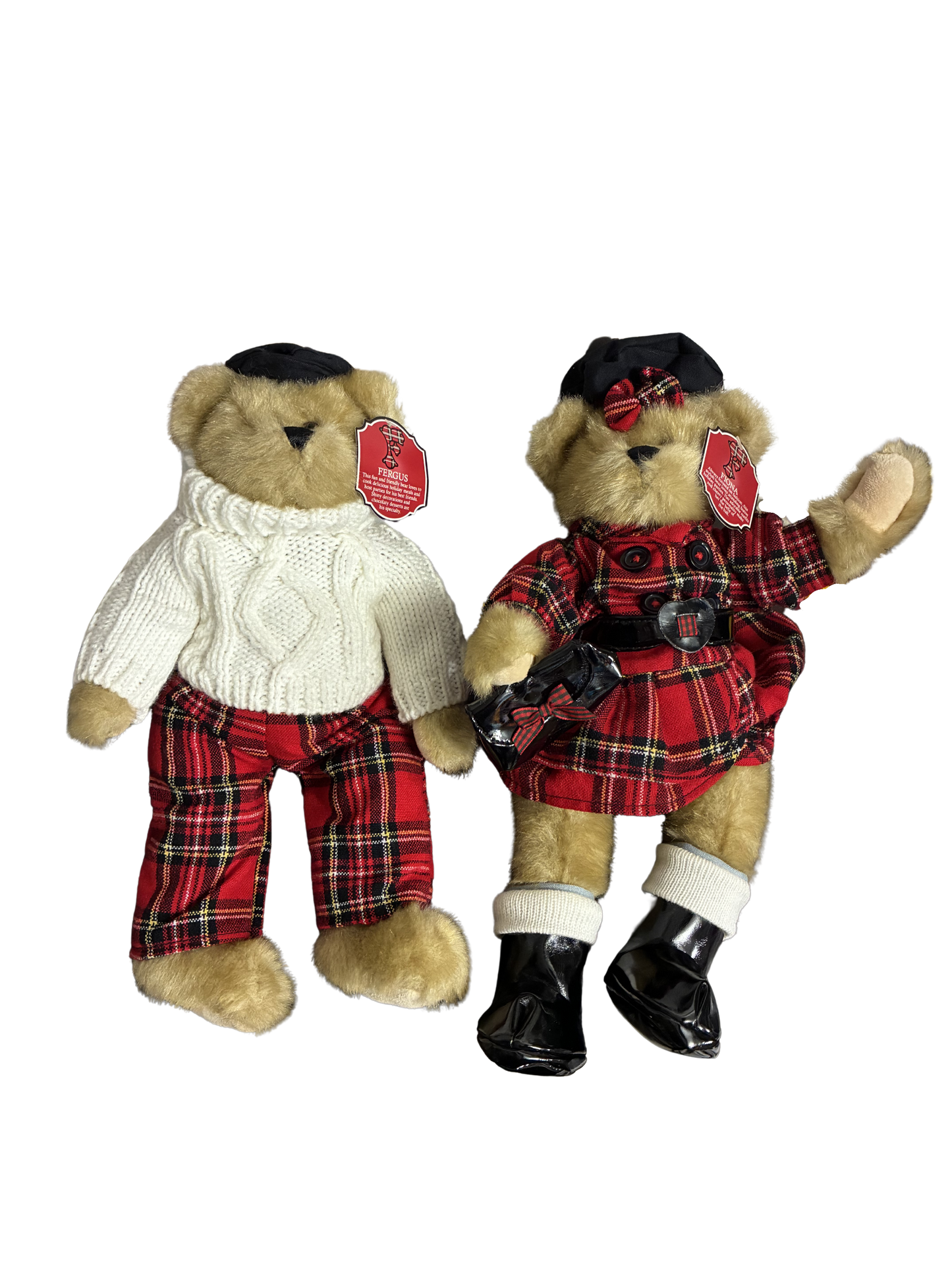 2008 REGIS "FIONA" & "FERGUS" TEDDY BEARS NWT