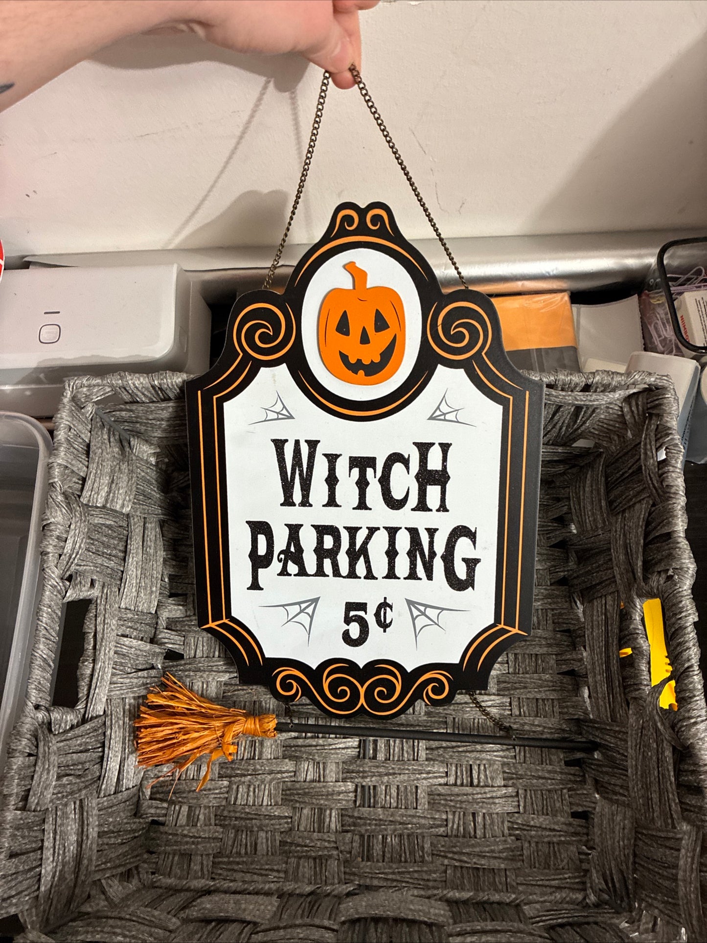 TARGET WITCH PARKING 5 CENTS DECOR NWT APPROX. 20”