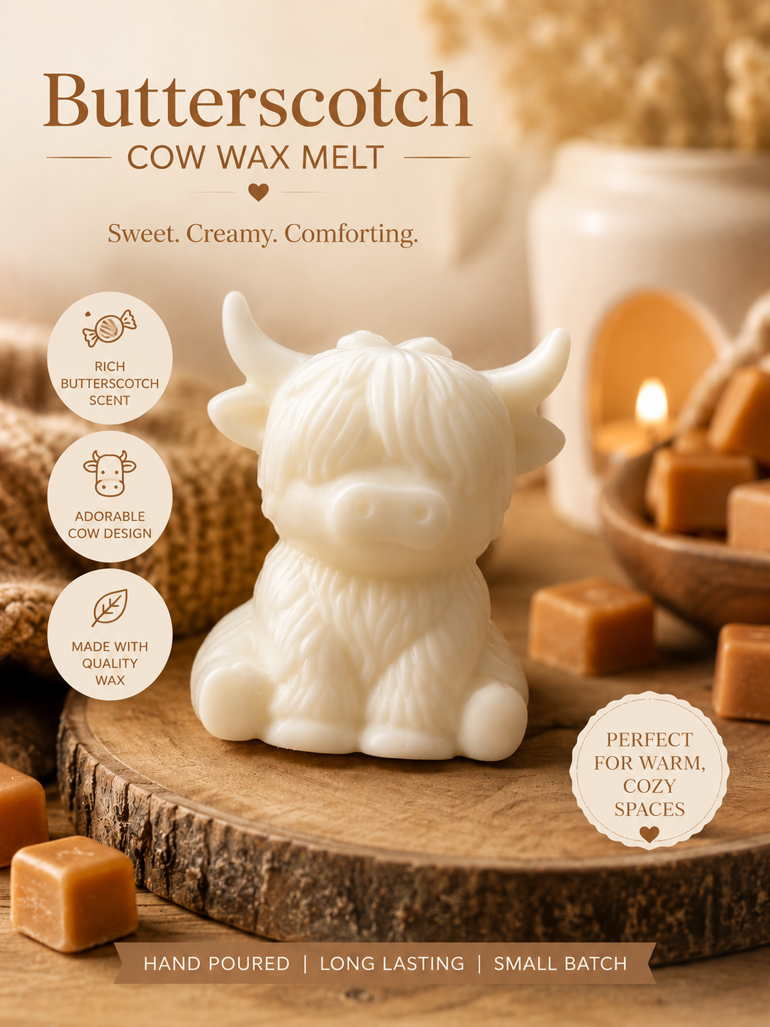 BUTTERSCOTCH COW MELTS - 6PCS
