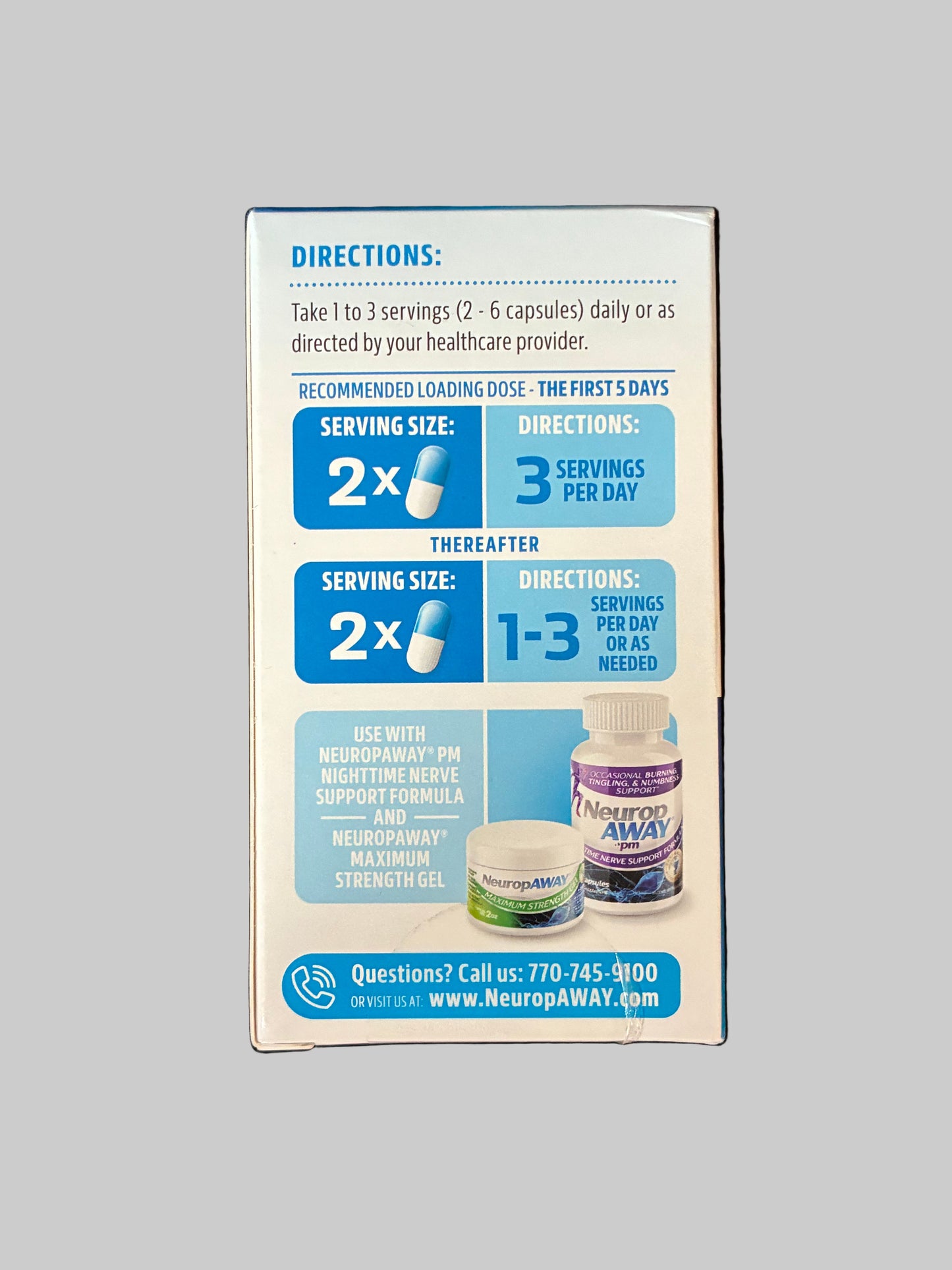 NEUROP AWAY NERVE SUPPORT FORMULA 60 CAPSULES EXP 9/2027