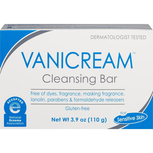 VANICREAM CLEANSING BAR, FRAGRANCE FREE, NET WT 3.9 OZ