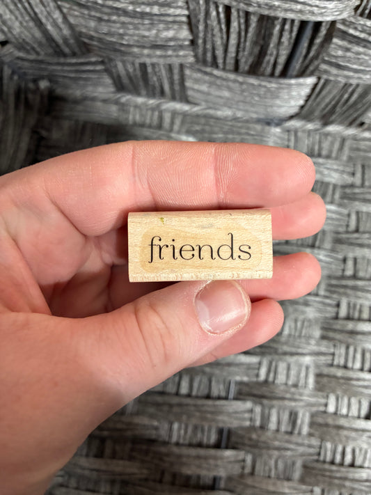 WOODEN STAMP “FRIENDS”