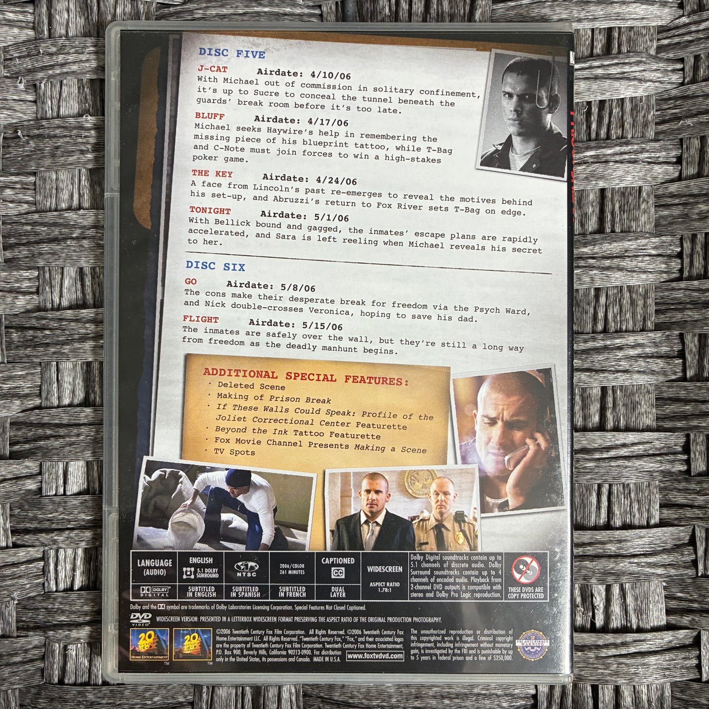 PRISON BREAK SEASON ONE 6 DISC (2006) - PRE OWNED