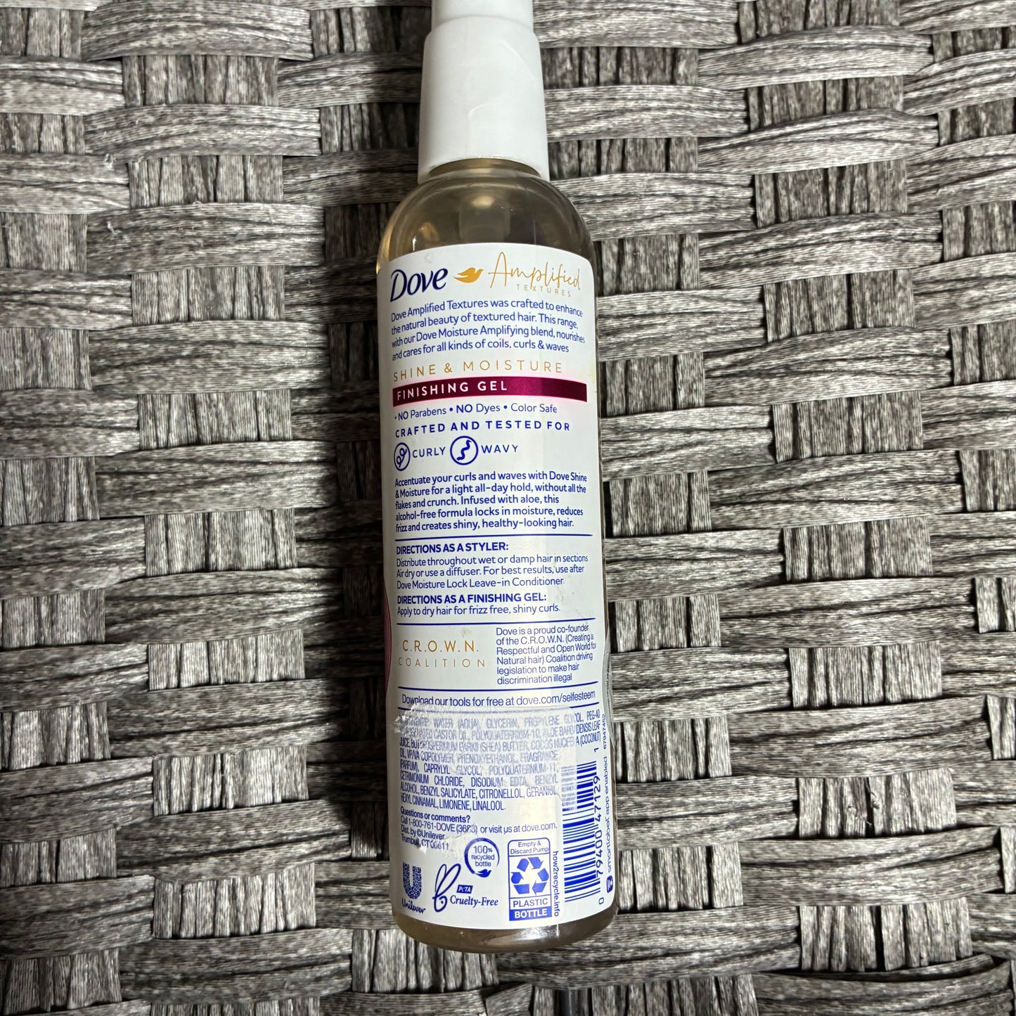 DOVE AMPLIFIED TEXTURES SHINE & MOISTURE FINISHING GEL FOR CURLS AND WAVES