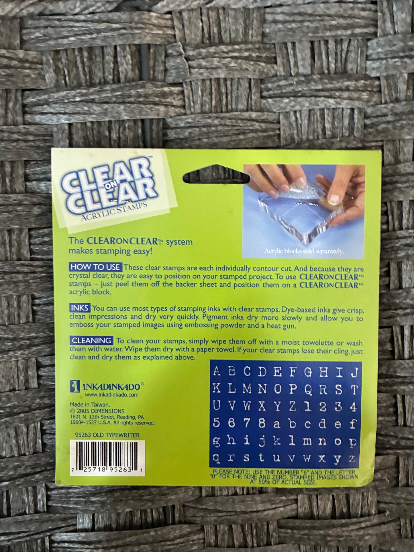 CLEAR ON CLEAR ACRYLIC STAMPS “OLD TYPEWRITER”