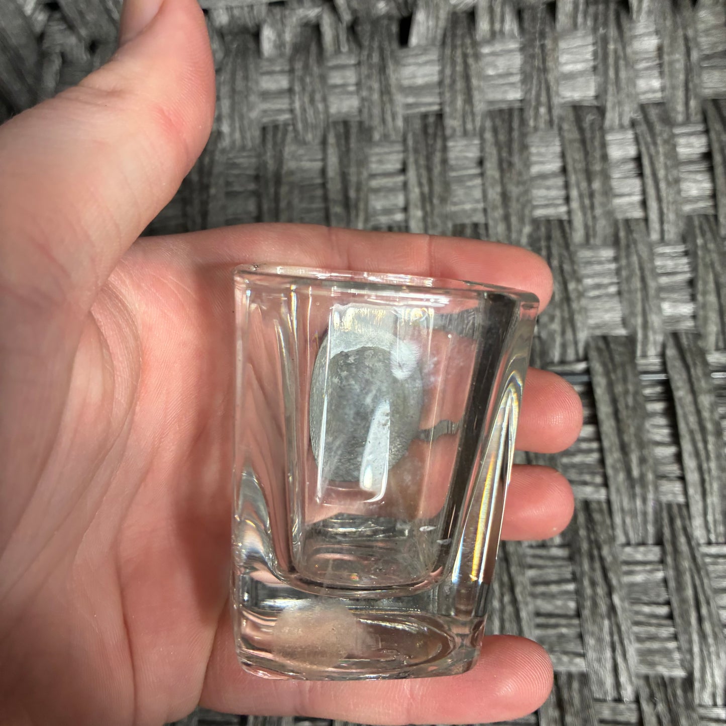 DALLAS COWBOYS SQUARE SHOT GLASS NFL OFFICIALLY LICENSED PRE OWNED GREAT COND.