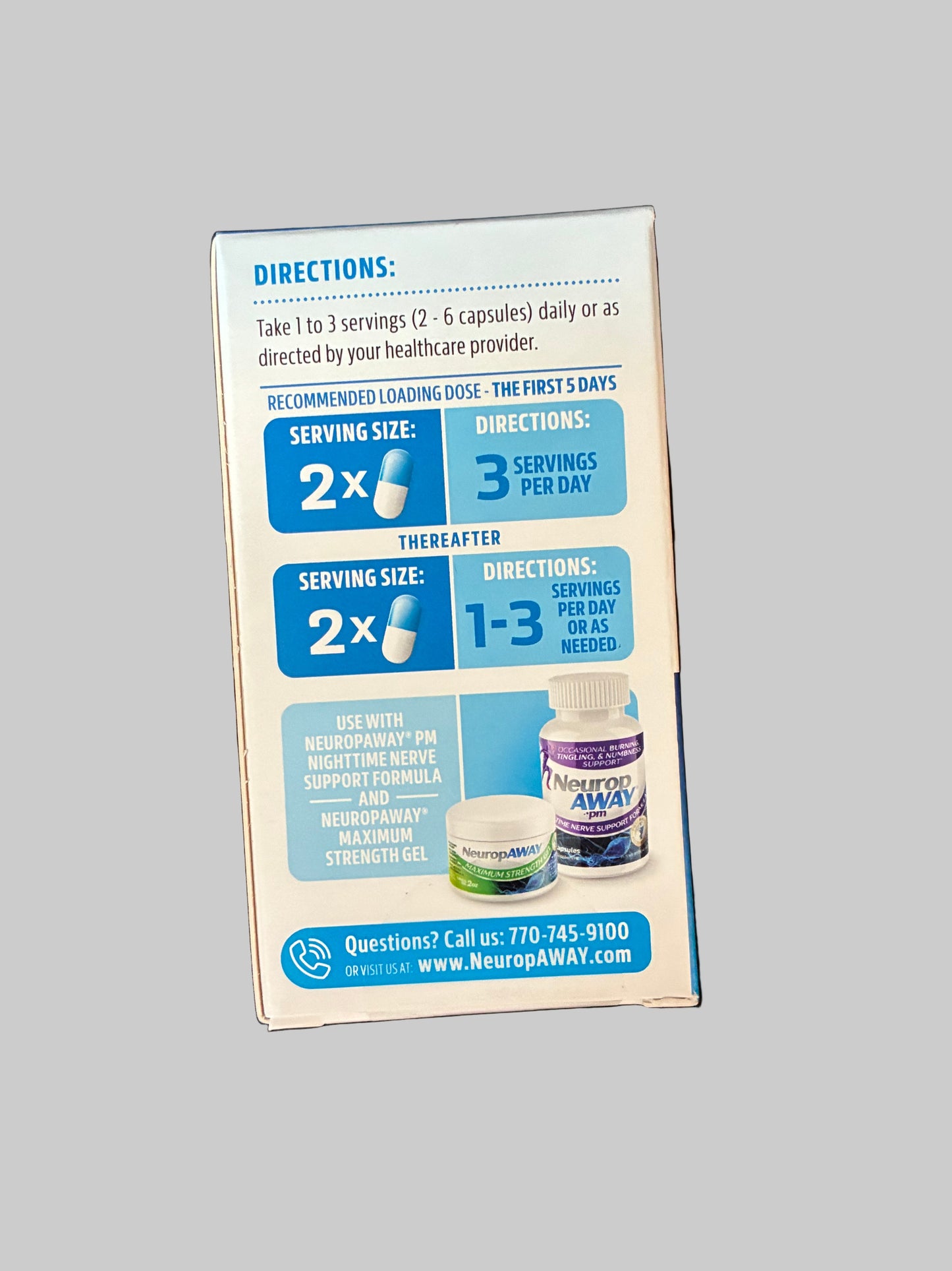 NEUROP AWAY NERVE SUPPORT FORMULA 60 CAPSULES EXP 7/2029