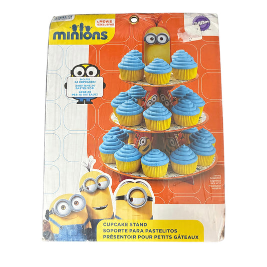 WILTON MINIONS CUPCAKE STAND AND DECORATION