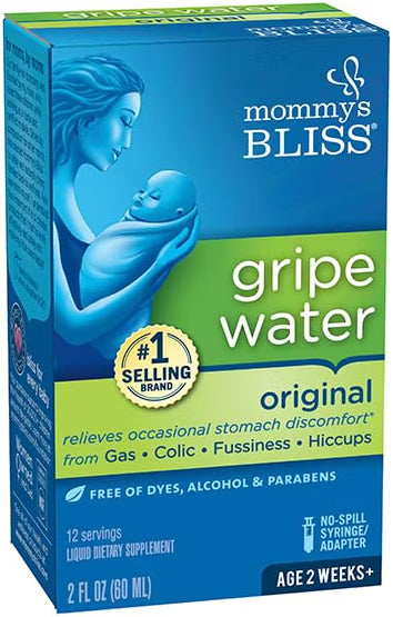 MOMMY'S BLISS GRIPE WATER ORIGINAL 2 FL OZ GAS COLIC HICCUPS EXP 04/2027 SEALED