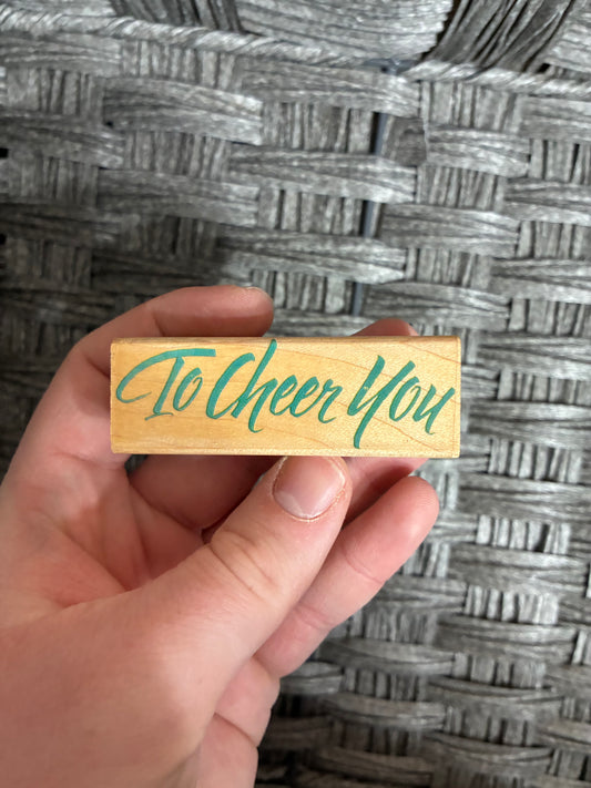 1997 WOODEN STAMP “TO CHEER YOU”