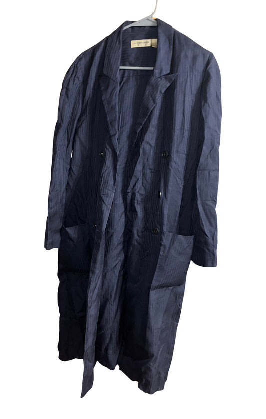 LIZ CLAIBORNE WOMEN'S TRENCH - NAVY BLUE - WOOL - SIZE 12 - PRE OWNED - GOOD CON