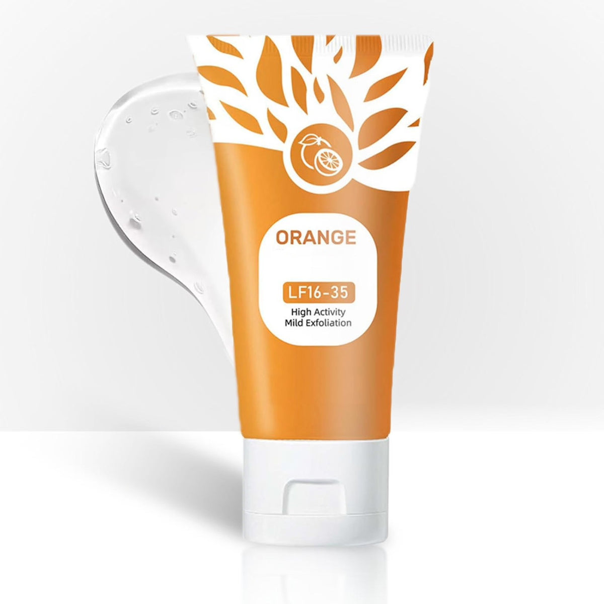 ORANGE EXFOLIATING GEL WITH NATURAL ENZYMES FACE & BODY SCRUB ALL SKIN TYPES