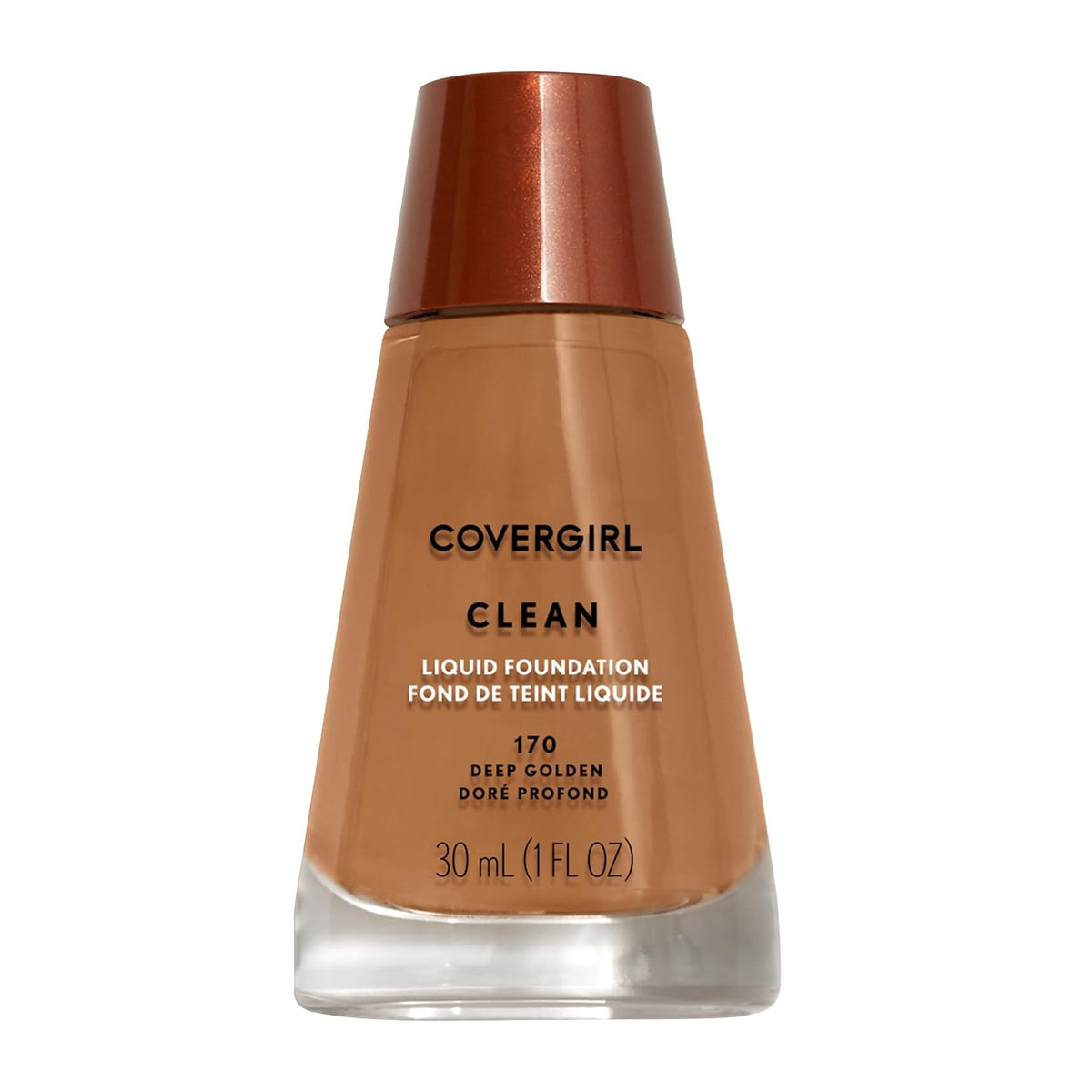 2X COVERGIRL CLEAN LIQUID FOUNDATION (170 DEEP GOLDEN) 30ML 1 FL OZ NEW SEALED