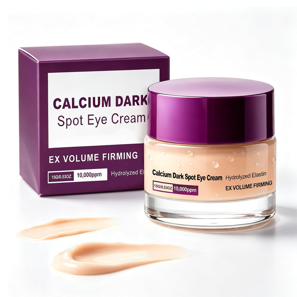 CALCIUM DARK SPOT EYE CREAM EX VOLUME FIRMING 10,000PPM HYDROLYZED ELASTIN NEW