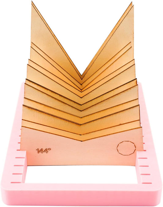 STAINED GLASS ANGLE JIG CUTTING TOOL RECTANGLE ADJUSTABLE MULTIPLE DEGREES PINK