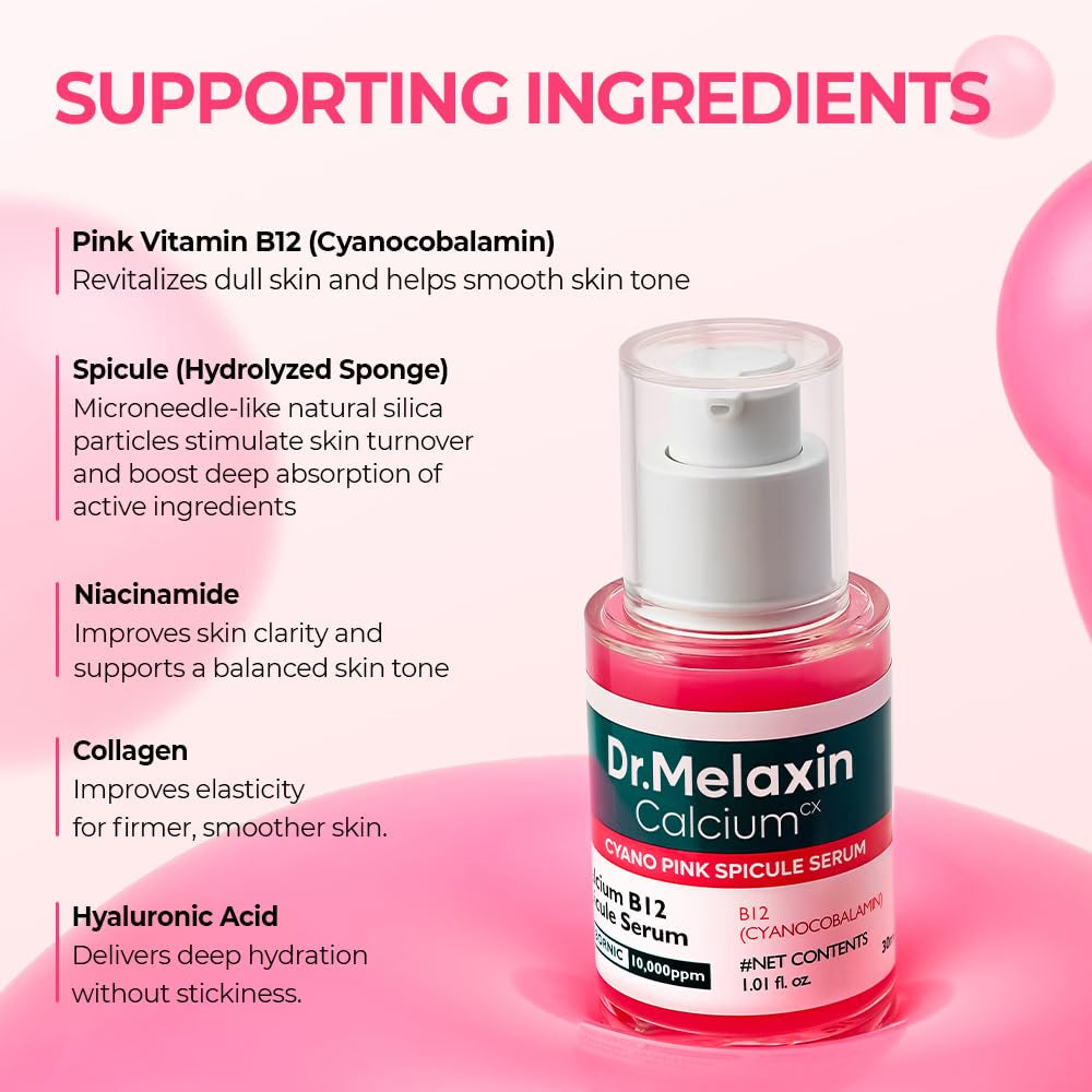DR. MELAXIN CALCIUM CYANO PINK SPICULE SERUM WITH VITAMIN B12 SERUM
