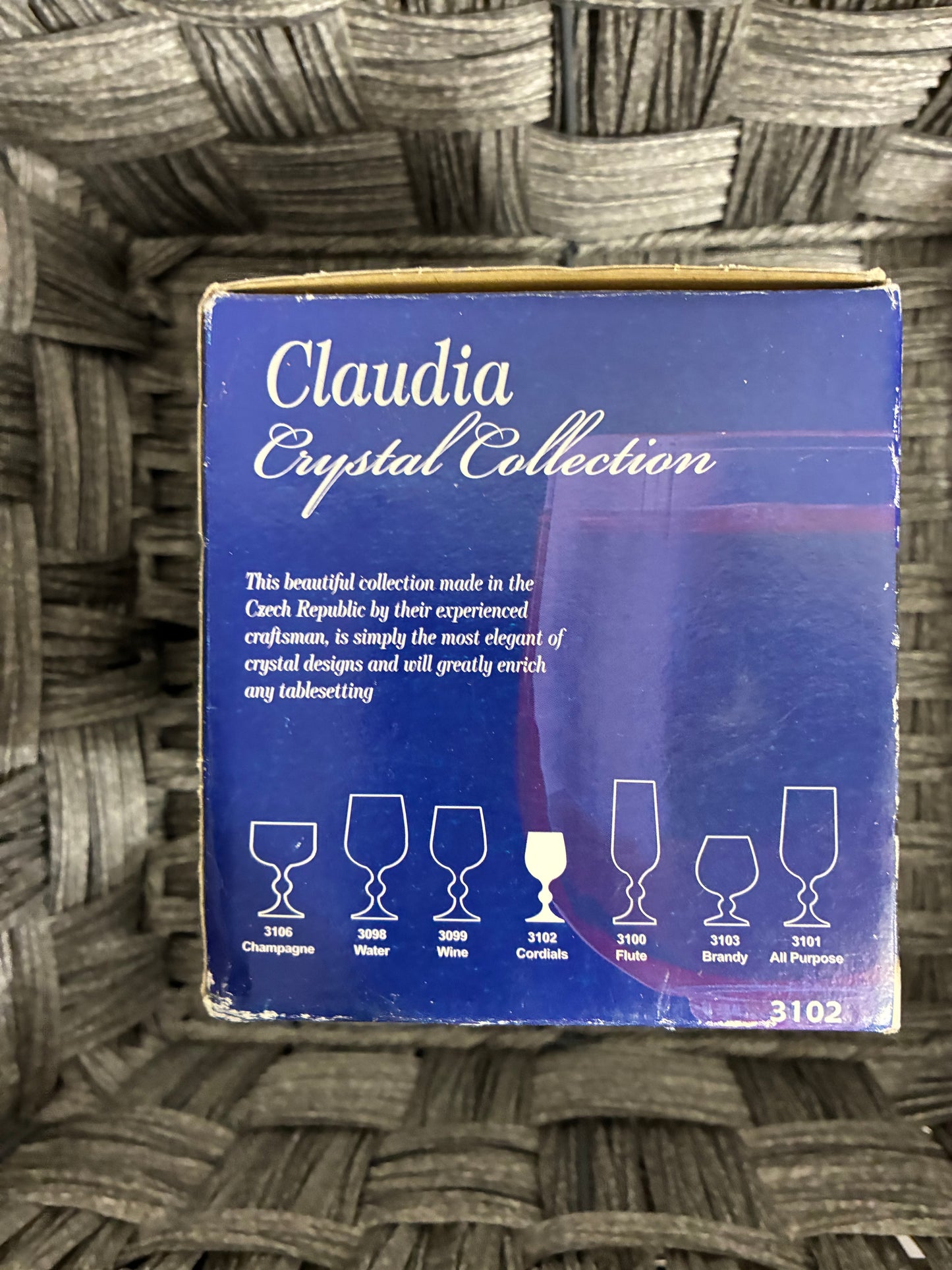 BOHEMIA CLAUDIA CRYSTAL CORDIAL GLASSES SET OF 6