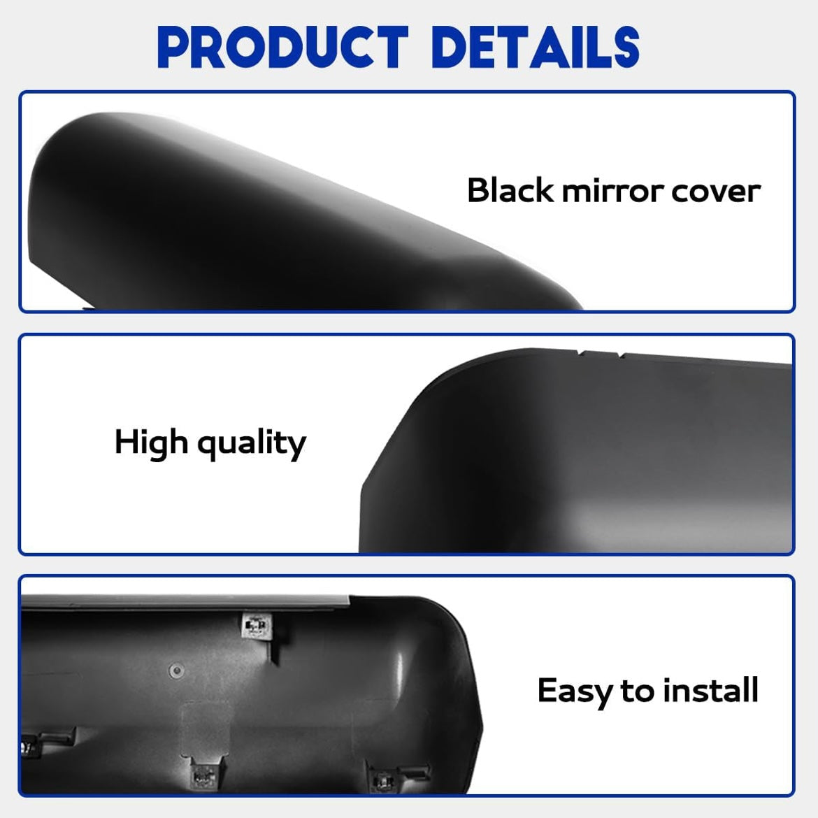 PETERBILT 579 2013-2023 BLACK DOOR MIRROR COVERS BOTH SIDES