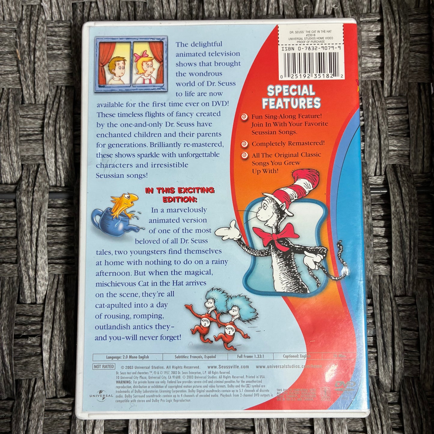 DR. SEUSS THE CAT IN THE HAT DVD 2003 - PRE OWNED