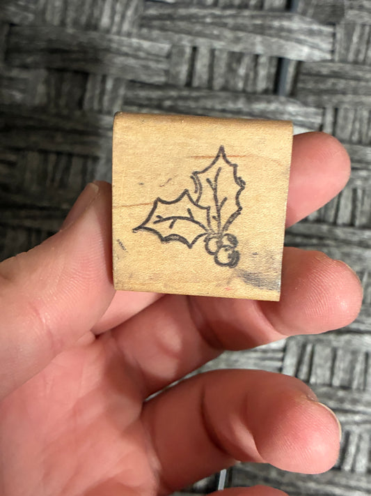 WOODEN STAMP “MISTLETOE”