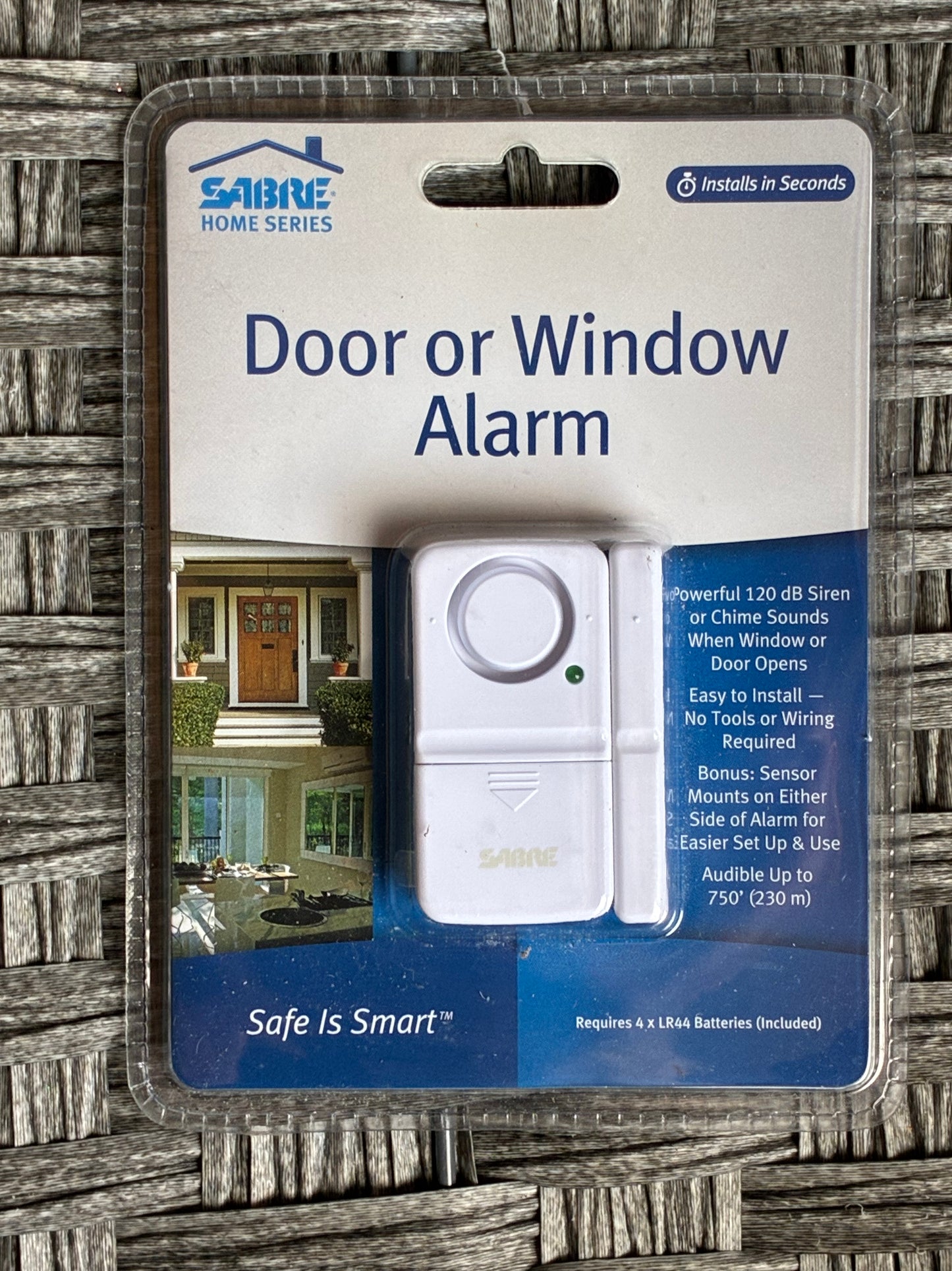 SABRE HOME SERIES SAFE IS SMART EASY INSTALL DOOR/WINDOW ALARM BATTERY POWERED