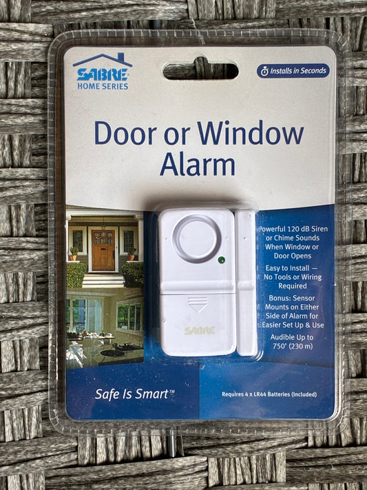 SABRE HOME SERIES SAFE IS SMART EASY INSTALL DOOR/WINDOW ALARM BATTERY POWERED
