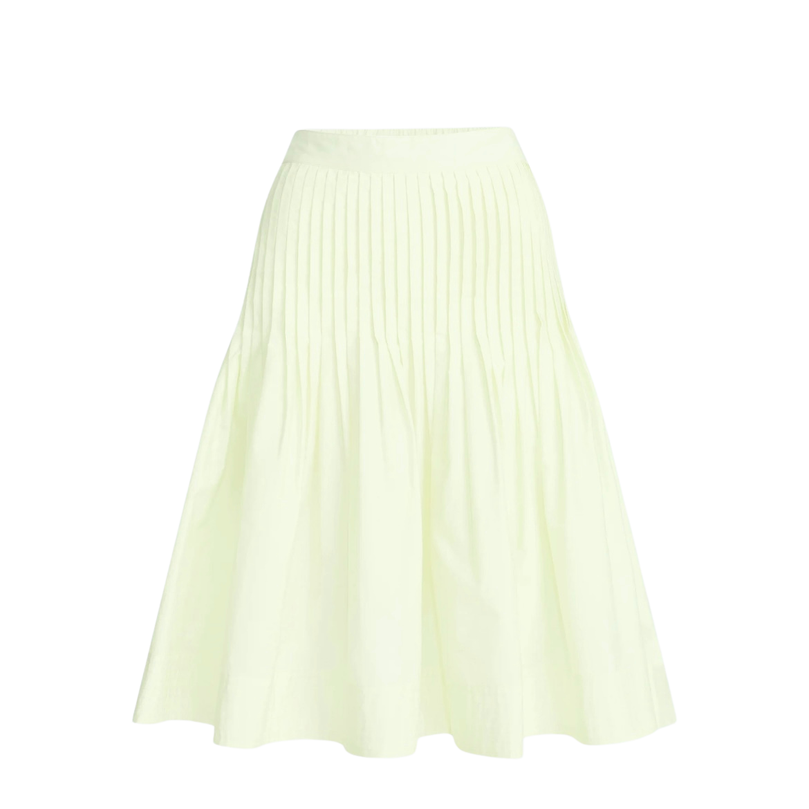FREE ASSEMBLY WOMEN’S PINTUCK KNEE LENGTH SKIRT YELLOW - SIZE XS (0-2)