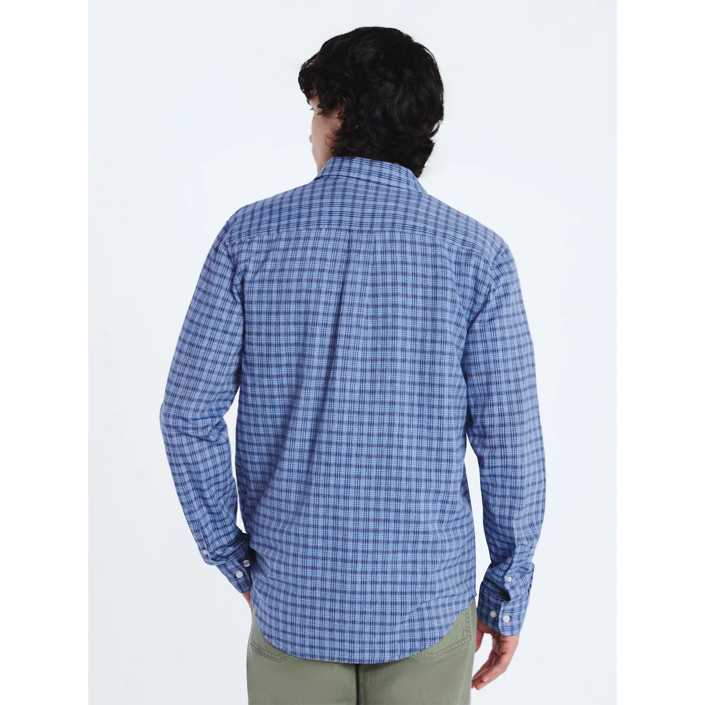 FREE ASSEMBLY MEN'S LINEN BLEND SHIRT WITH LONG SLEEVES - SIZE SMALL
