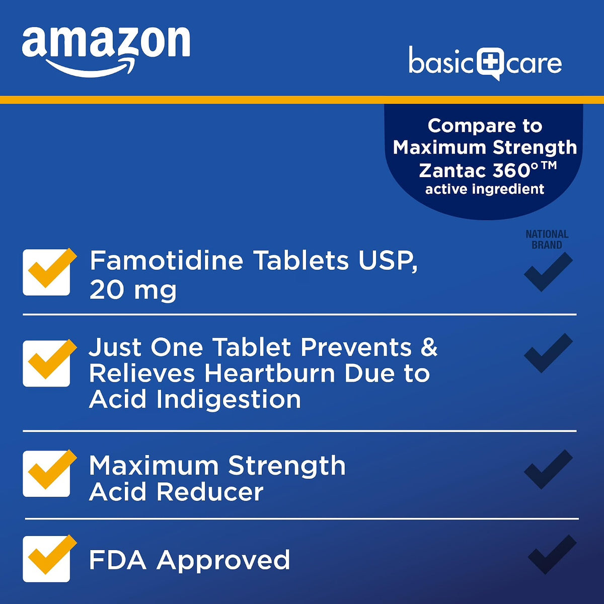 AMAZON MAXIMUM STRENGTH HEARTBURN PREVENTION COMPARE TO ZANTAC 360 90 TABLETS