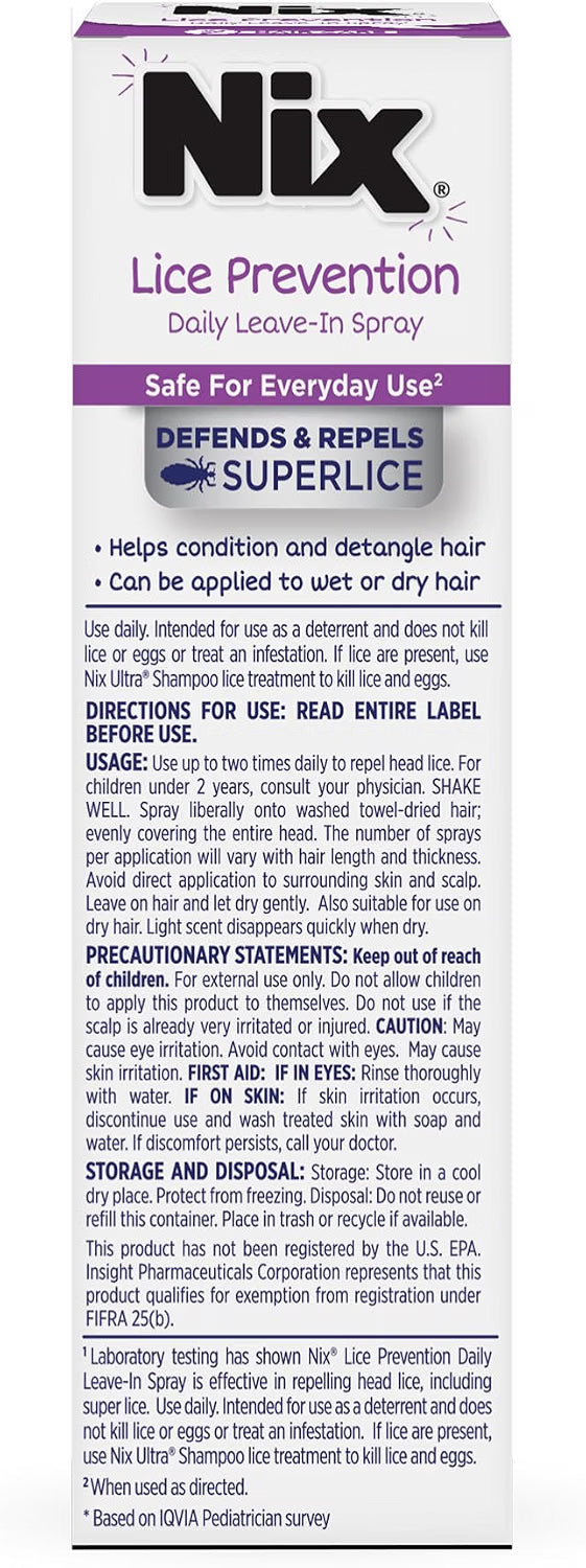 NIX LICE PREVENTION DAILY LEAVE-IN SPRAY 6FL OZ