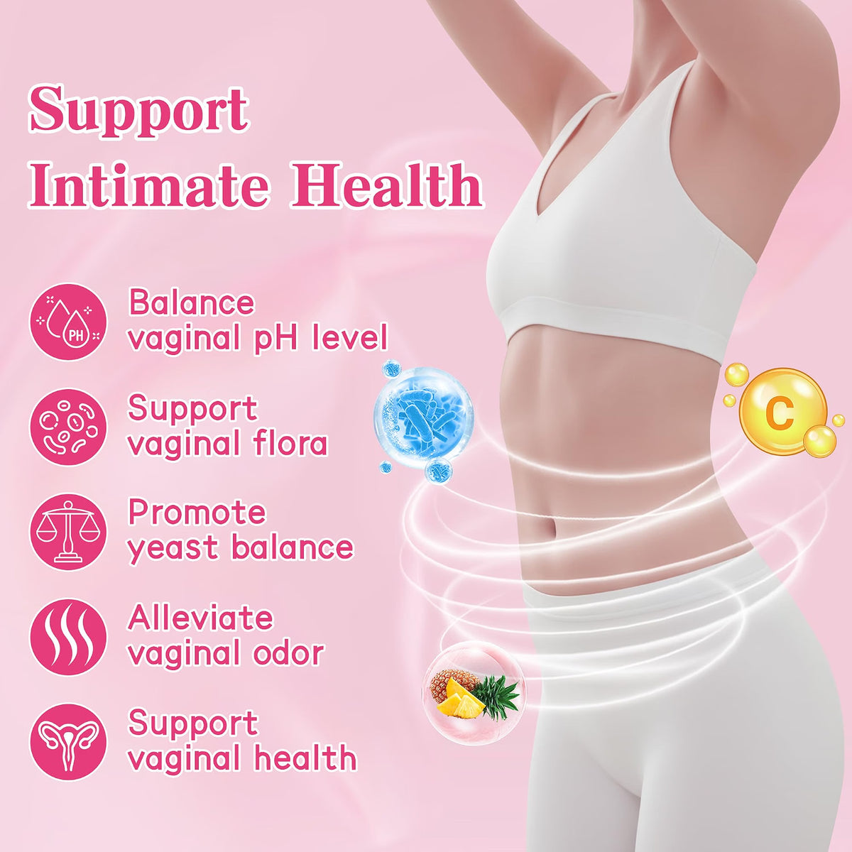 WOMENS WELLNESS GUMMIES, HAWAIIAN PINEAPPLE SUGAR FREE, 60CT, FEMININE BALANCE
