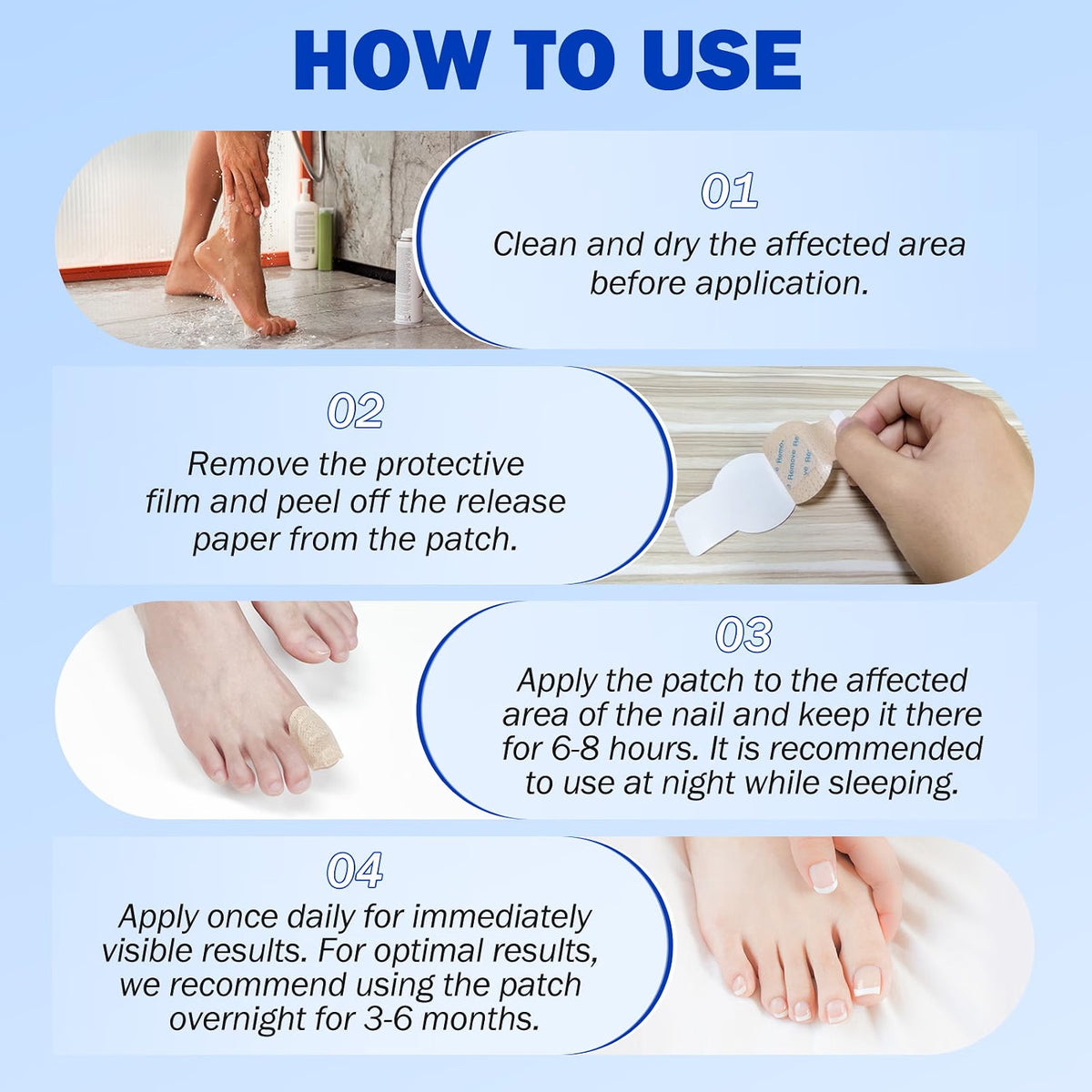 FUNGAL NAIL PATCHES 21PCS EXTRA STRENGTH OVERNIGHT HYDROGEL REPAIR