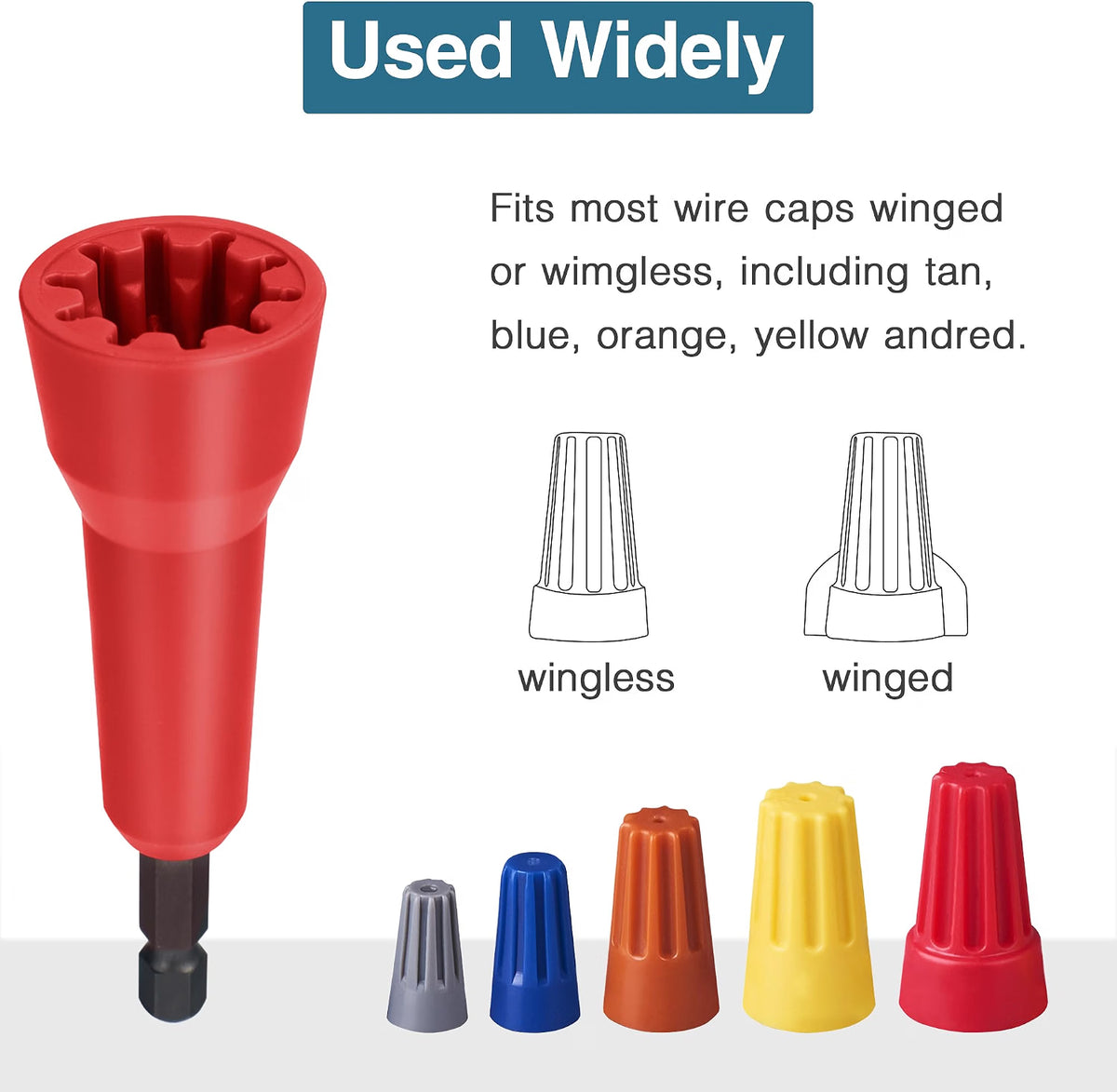 WIRE NUT TWISTER AND TWISTING TOOL 1/4" CHUCK, 7PCS SET, NEW