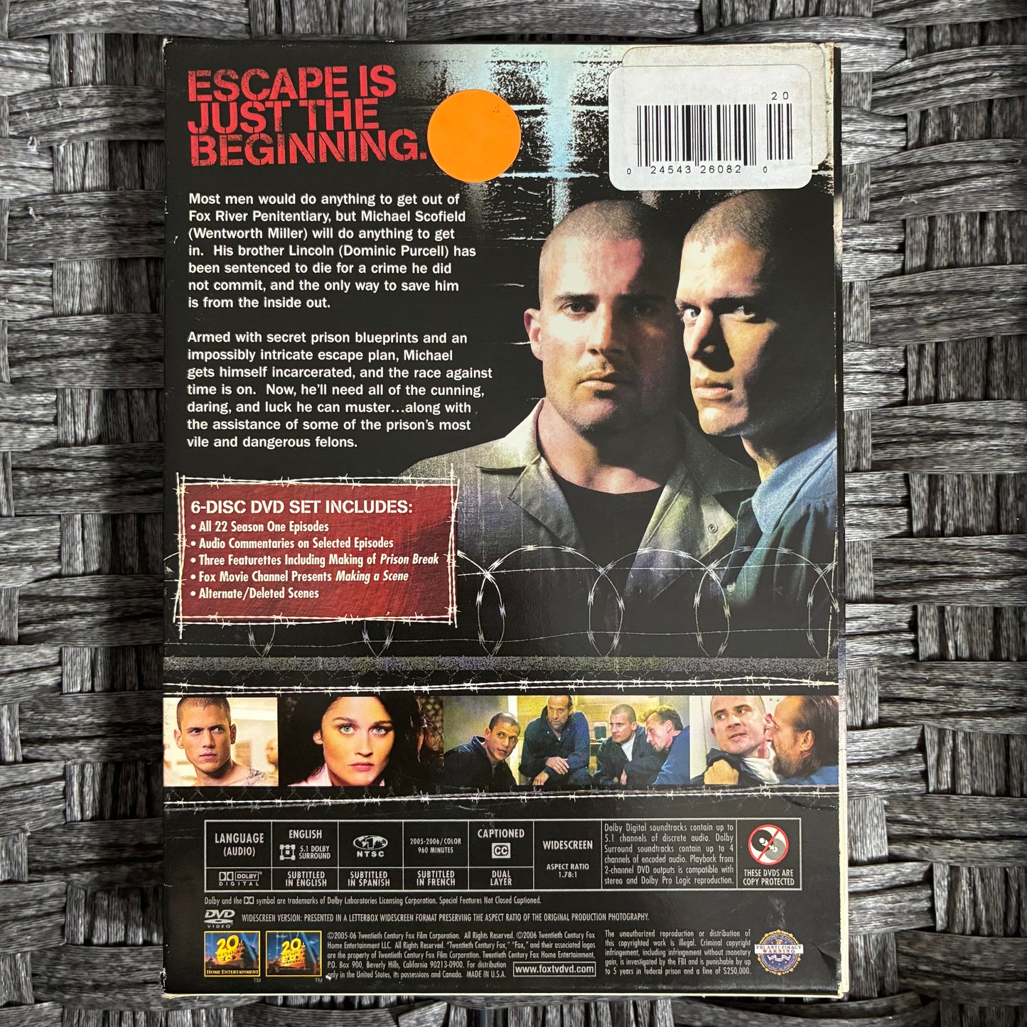 PRISON BREAK SEASON ONE 6 DISC (2006) - PRE OWNED
