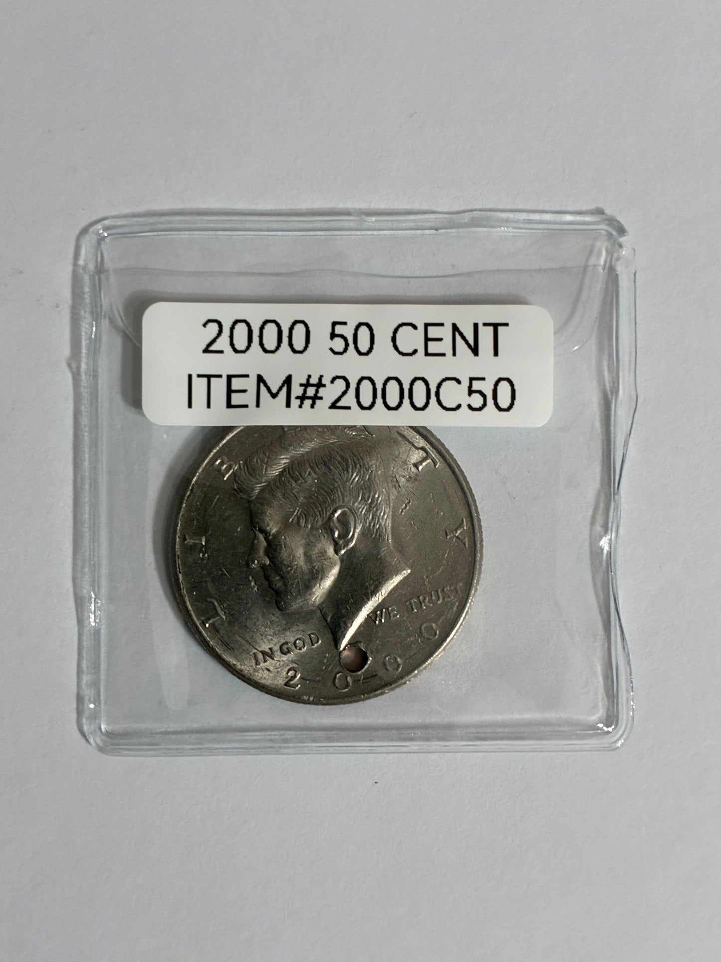 2000 KENNEDY HALF DOLLAR WITH HOLE