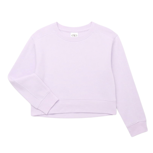 ATHLETIC WORKS GIRLS FLEECE SWEATSHIRT - SWEET VIOLET