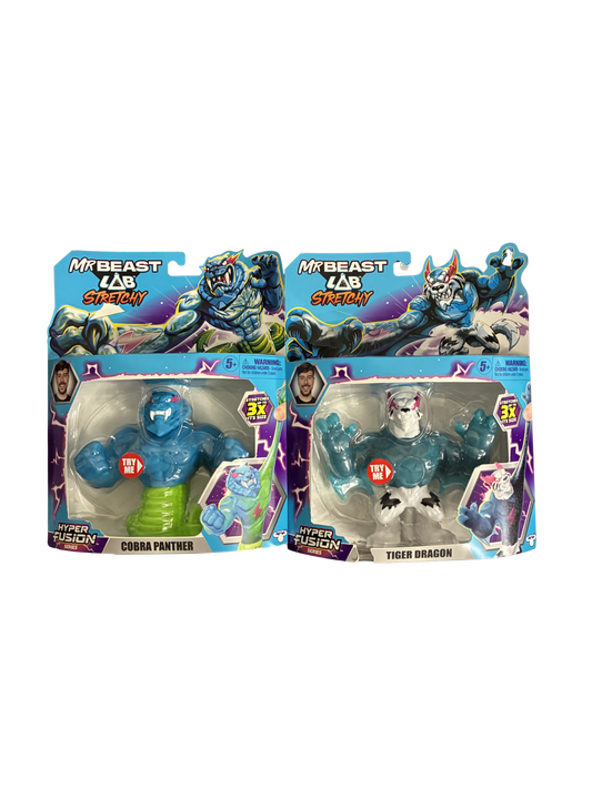 MR BEAST LAB STRETCHY HYPER FUSION SERIES 5.5" FIGURE 2 PACK